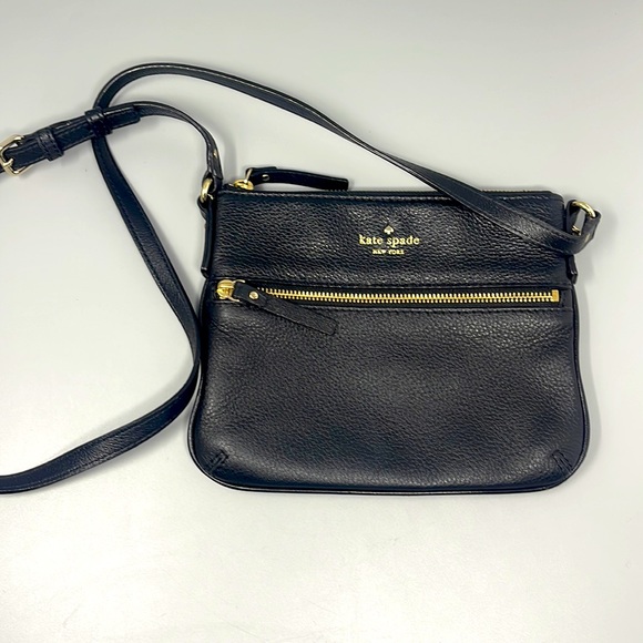 kate spade Bags Kate Spade Small Black Leather Crossbody Purse